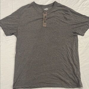 Old Navy Charcoal Henley Tee